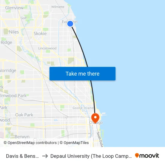 Davis & Benson to Depaul University (The Loop Campus) map