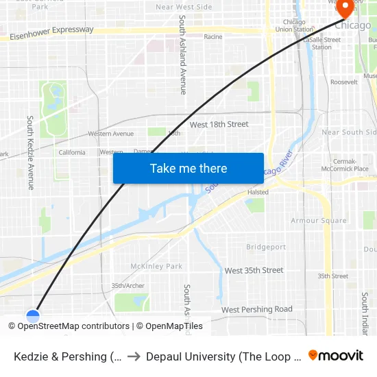 Kedzie & Pershing (South) to Depaul University (The Loop Campus) map