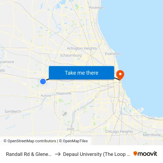Randall Rd & Gleneagle Dr to Depaul University (The Loop Campus) map