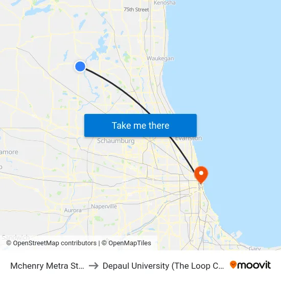 Mchenry Metra Station to Depaul University (The Loop Campus) map