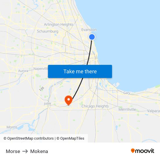Morse to Mokena map