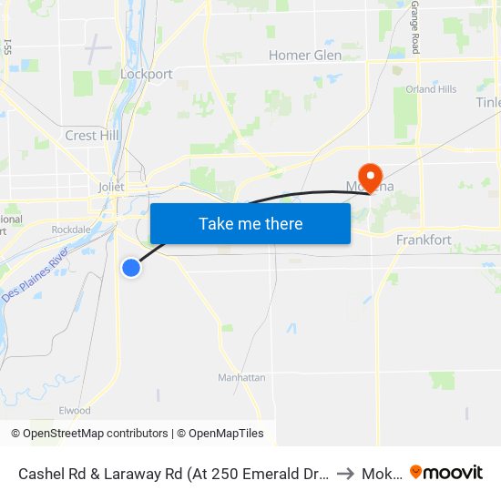 Cashel Rd & Laraway Rd (At 250 Emerald Dr)/ Amazon Mdw2 to Mokena map