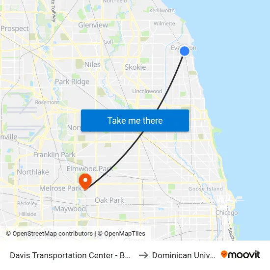 Davis Transportation Center - Bus Stop C to Dominican University map