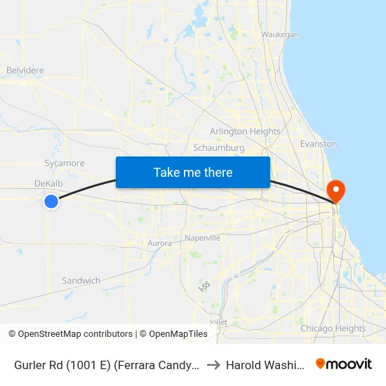 Gurler Rd (1001 E) (Ferrara Candy Company) - Wb Stop #726 to Harold Washington College map