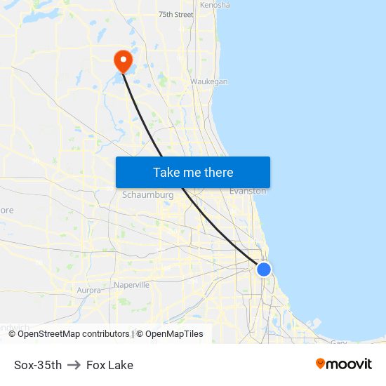 Sox-35th to Fox Lake map