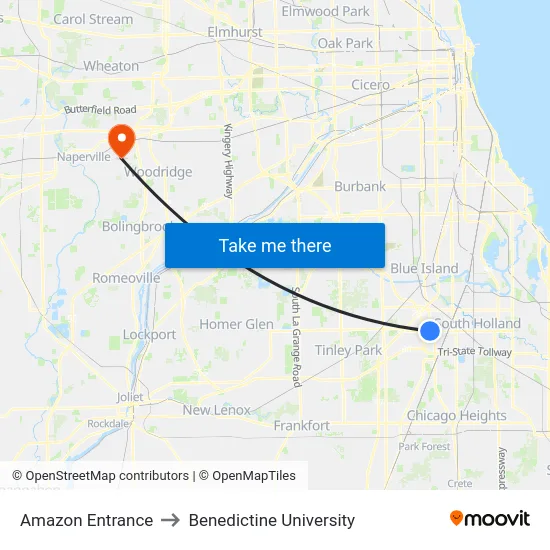 Amazon Entrance to Benedictine University map