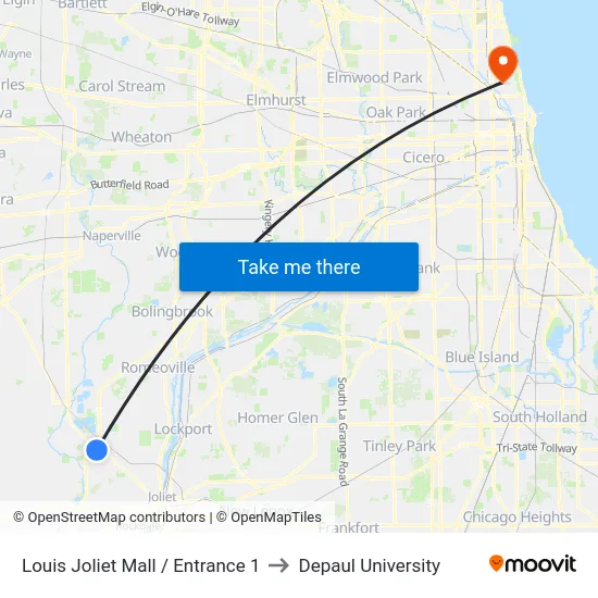 Louis Joliet Mall / Entrance 1 to Depaul University map