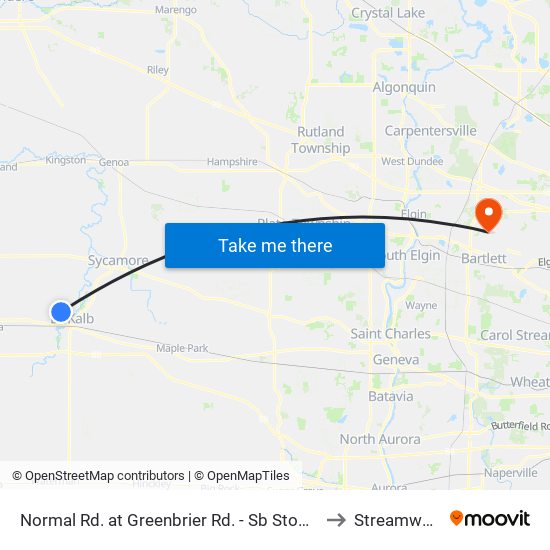 Normal Rd. at Greenbrier Rd. - Sb Stop #489 to Streamwood map