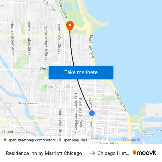 Residence Inn by Marriott Chicago Downtown Magnificent Mile to Chicago History Museum map