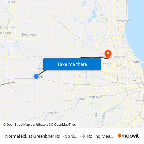 Normal Rd. at Greenbrier Rd. - Sb Stop #489 to Rolling Meadows map