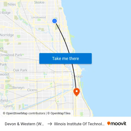 Devon & Western (West) to Illinois Institute Of Technology map