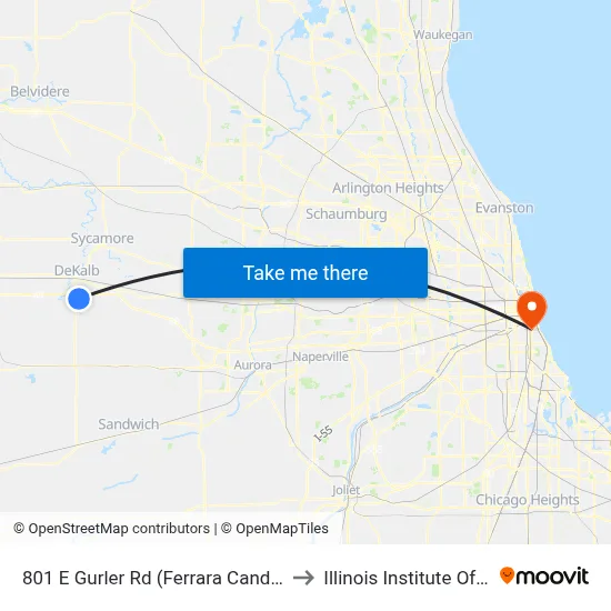 801 E Gurler Rd (Ferrara Candy) - Wb Stop #724 to Illinois Institute Of Technology map