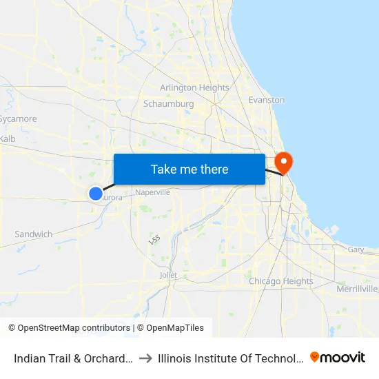 Indian Trail & Orchard Rd to Illinois Institute Of Technology map