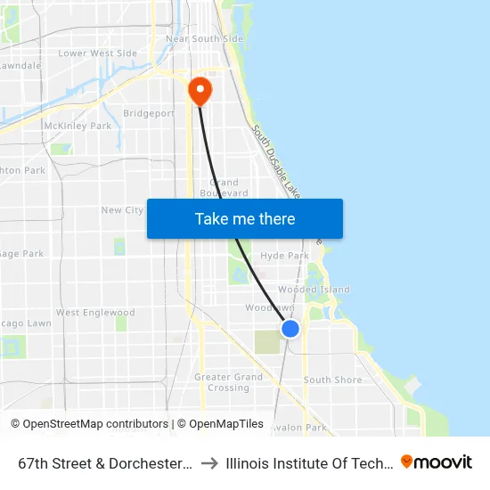 67th Street & Dorchester (West) to Illinois Institute Of Technology map