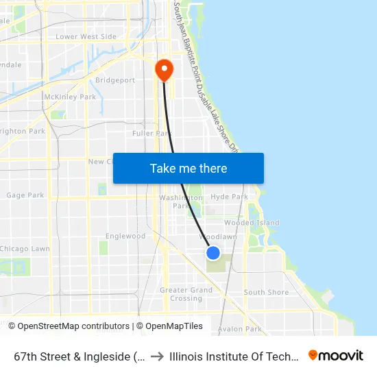 67th Street & Ingleside (West) to Illinois Institute Of Technology map
