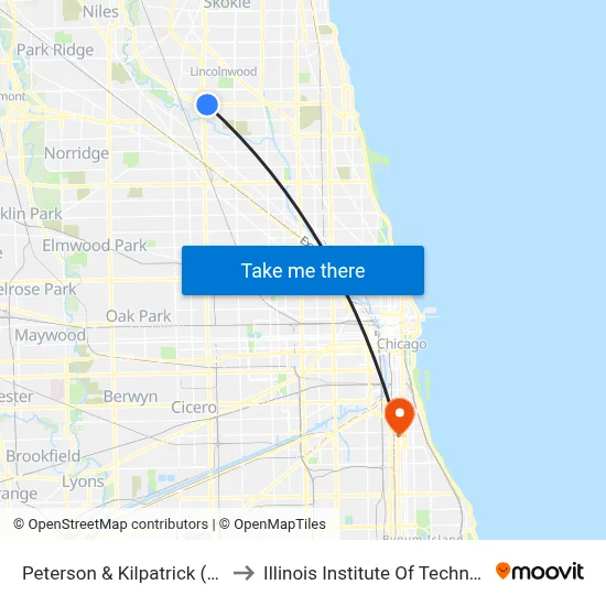Peterson & Kilpatrick (East) to Illinois Institute Of Technology map