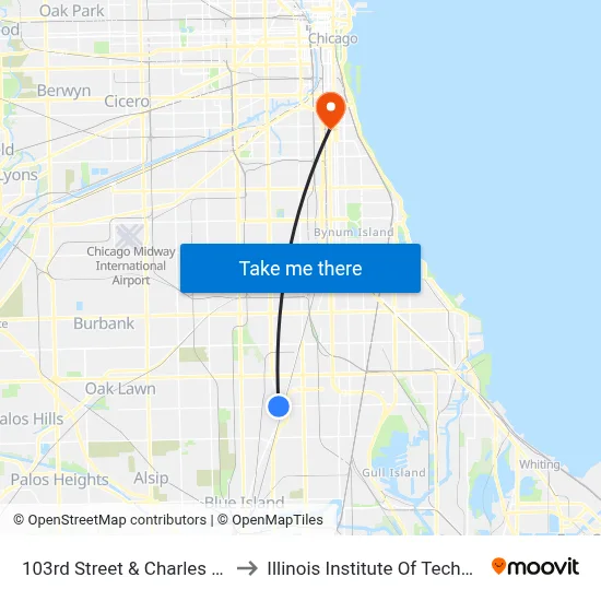 103rd Street & Charles (East) to Illinois Institute Of Technology map