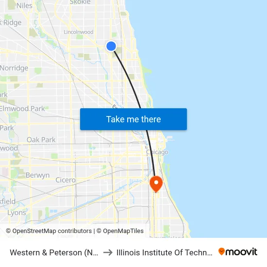 Western & Peterson (North) to Illinois Institute Of Technology map