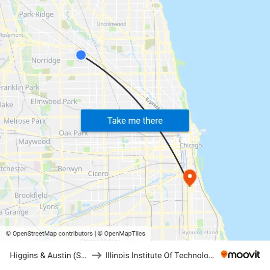 Higgins & Austin (Se) to Illinois Institute Of Technology map