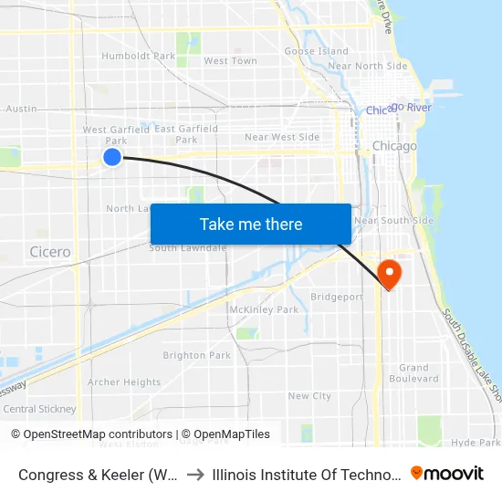 Congress & Keeler (West) to Illinois Institute Of Technology map