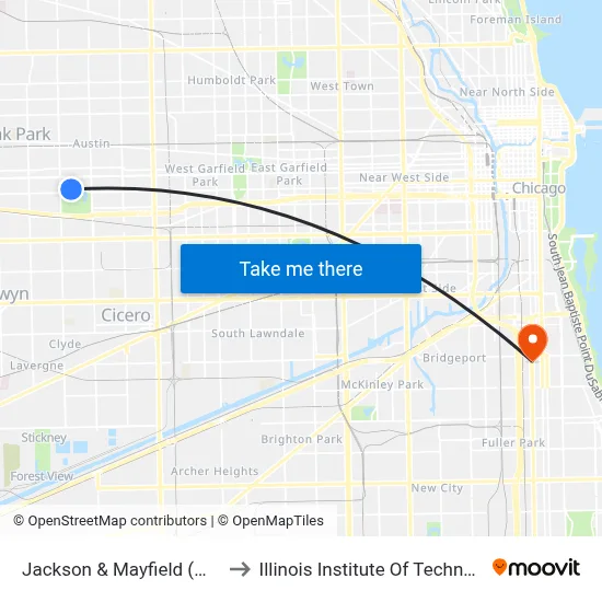 Jackson & Mayfield (West) to Illinois Institute Of Technology map