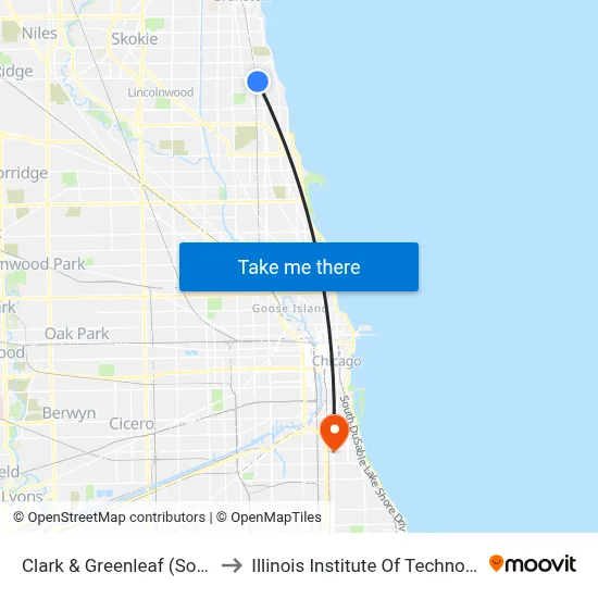 Clark & Greenleaf (South) to Illinois Institute Of Technology map