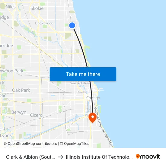 Clark & Albion (South) to Illinois Institute Of Technology map