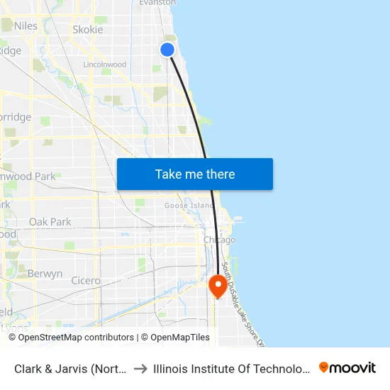 Clark & Jarvis (North) to Illinois Institute Of Technology map