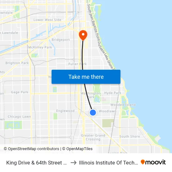 King Drive & 64th Street (South) to Illinois Institute Of Technology map