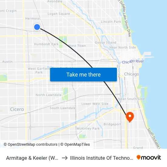 Armitage & Keeler (West) to Illinois Institute Of Technology map