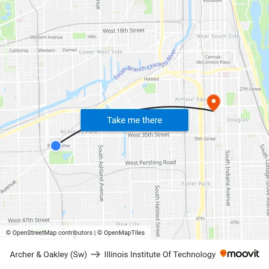 Archer & Oakley (Sw) to Illinois Institute Of Technology map