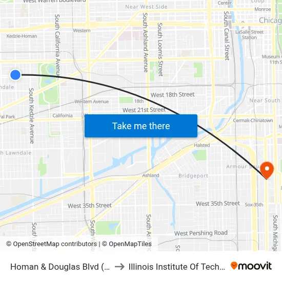 Homan & Douglas Blvd (South) to Illinois Institute Of Technology map