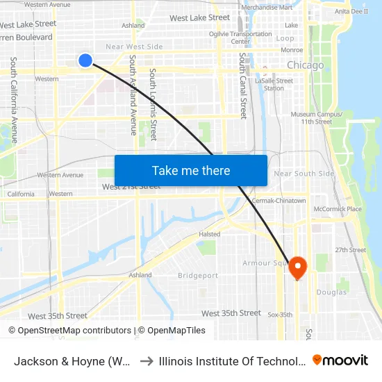Jackson & Hoyne (West) to Illinois Institute Of Technology map