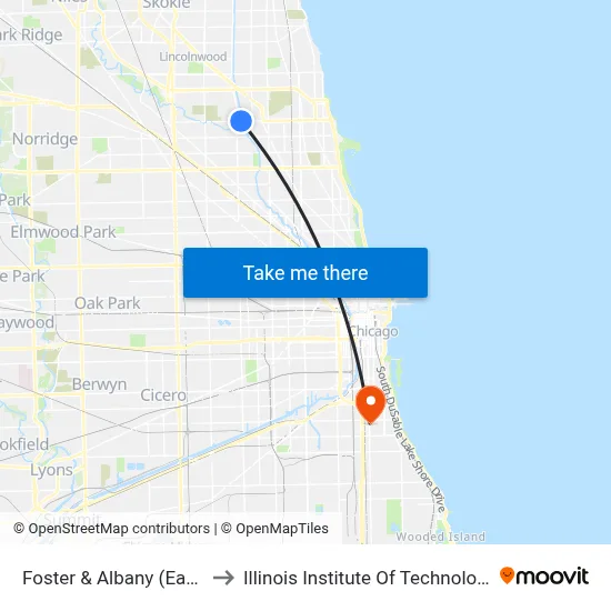Foster & Albany (East) to Illinois Institute Of Technology map