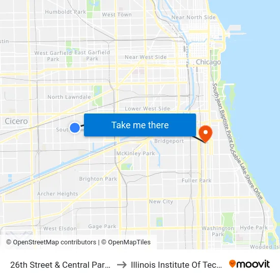 26th Street & Central Park (West) to Illinois Institute Of Technology map