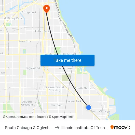 South Chicago & Oglesby (Nw) to Illinois Institute Of Technology map