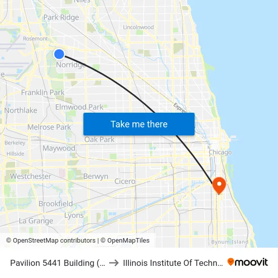 Pavilion 5441 Building (East) to Illinois Institute Of Technology map