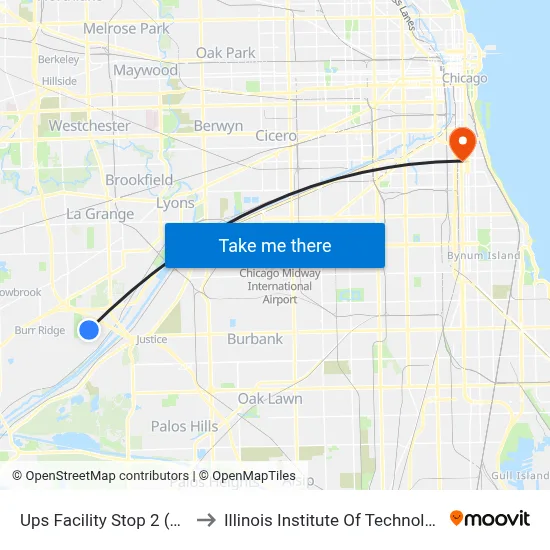 Ups Facility Stop 2 (Ne) to Illinois Institute Of Technology map