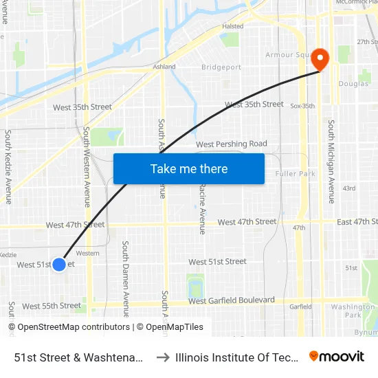 51st Street & Washtenaw (West) to Illinois Institute Of Technology map