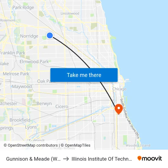Gunnison & Meade (West) to Illinois Institute Of Technology map