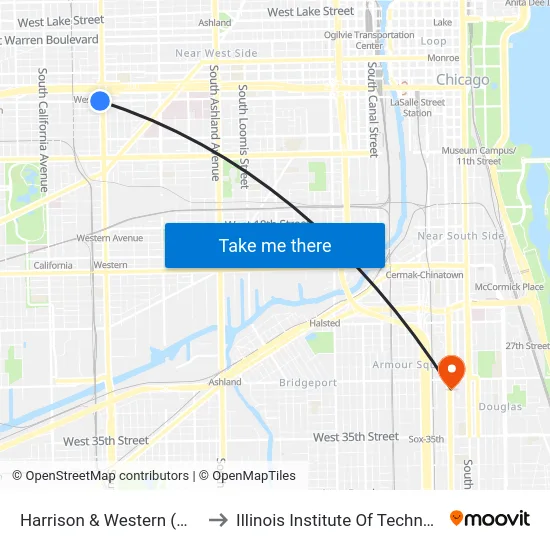 Harrison & Western (West) to Illinois Institute Of Technology map