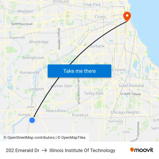 202 Emerald Dr to Illinois Institute Of Technology map