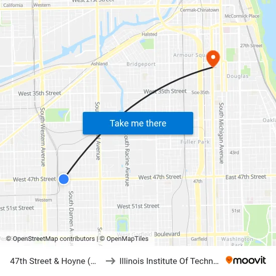 47th Street & Hoyne (West) to Illinois Institute Of Technology map