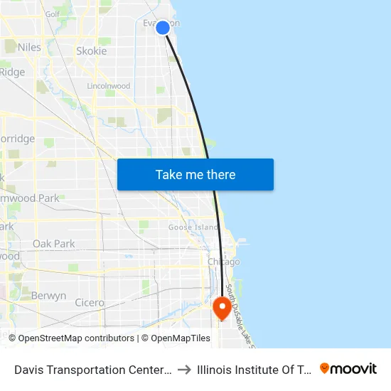 Davis Transportation Center - Bus Stop C to Illinois Institute Of Technology map