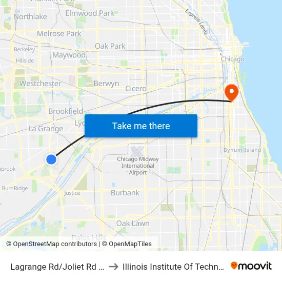 Lagrange Rd/Joliet Rd (Sw) to Illinois Institute Of Technology map