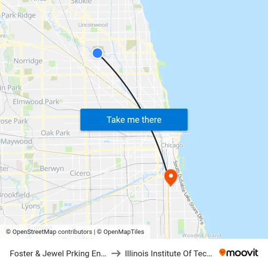 Foster & Jewel Prking Ent (West) to Illinois Institute Of Technology map