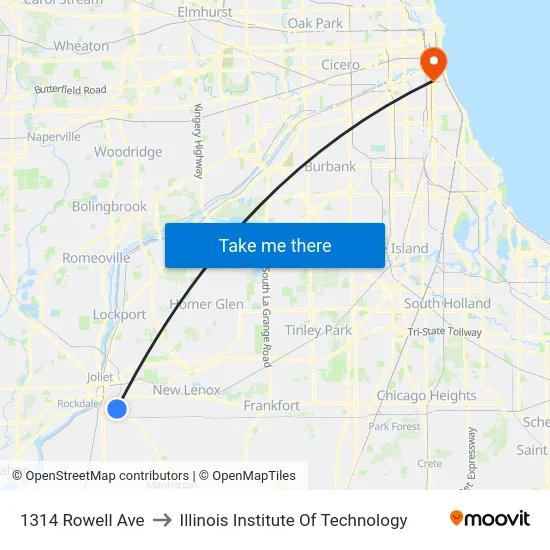 1314 Rowell Ave to Illinois Institute Of Technology map