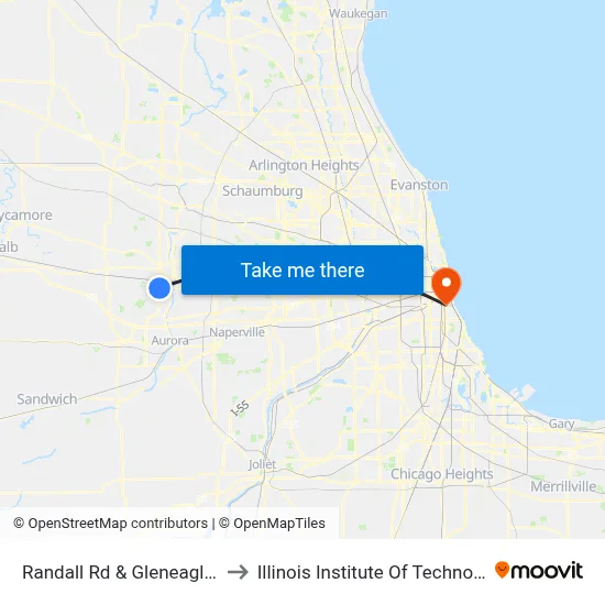 Randall Rd & Gleneagle Dr to Illinois Institute Of Technology map