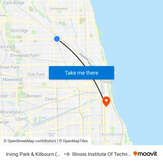 Irving Park & Kilbourn (West) to Illinois Institute Of Technology map