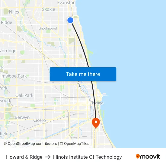 Howard & Ridge to Illinois Institute Of Technology map